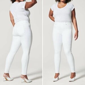Spanx White Skinny Ankle Crop Jeans | Women’s Size Large